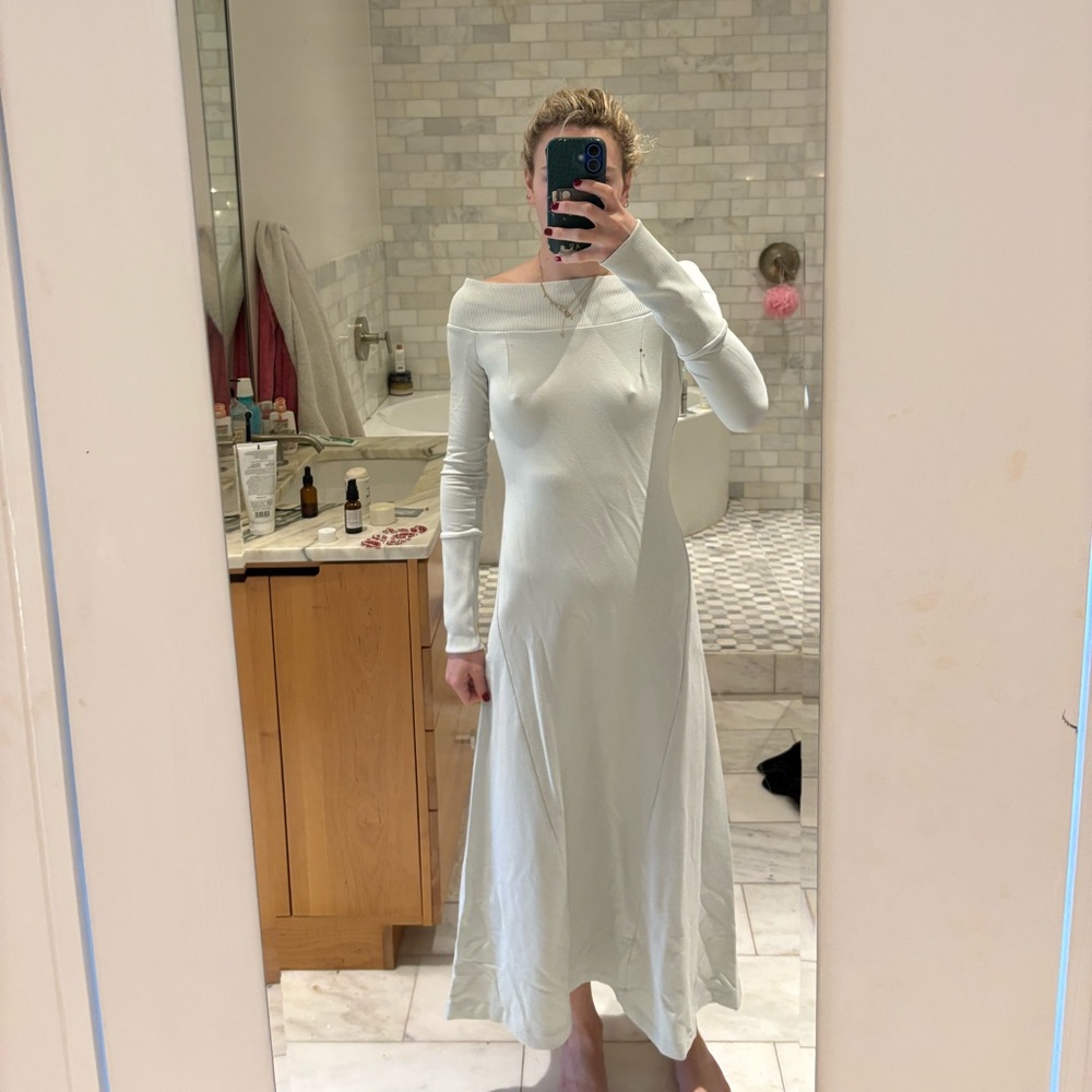 Elegant White Off-Shoulder Dress